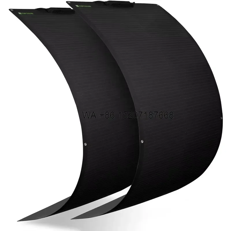 Wmwmnu 250W Flexible Solar Panel ETFE 158x158mm Monocrystalline Cell Foldable for RV Roof Balcony Camping