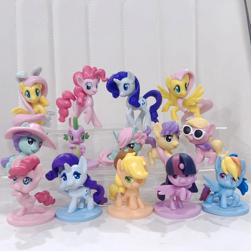 

My Little Pony Figure Mini Doll Twilight Sparkle Rainbow Dash Apple Jack Ornament Accessories Toy