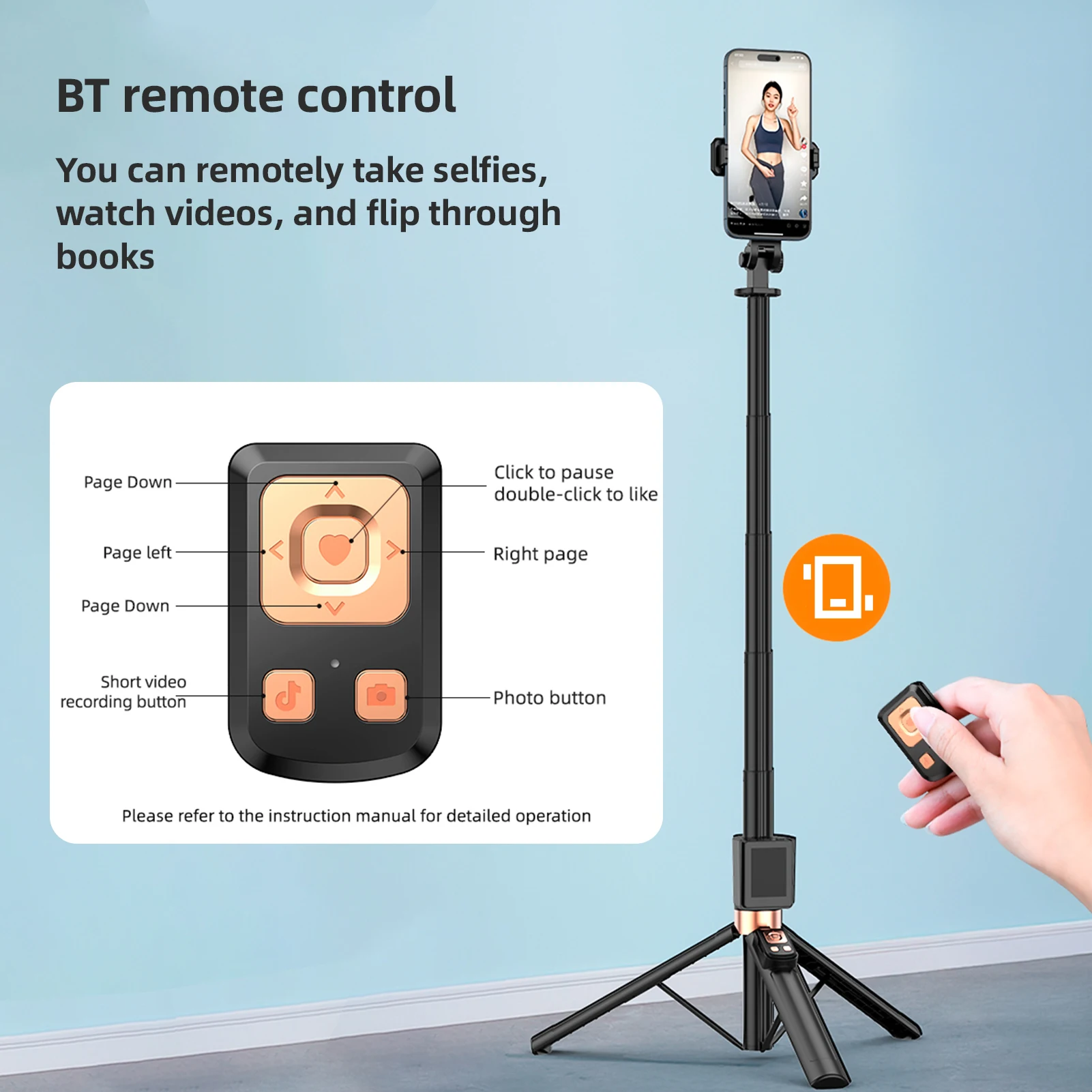 拡張可能な自撮り棒三脚（スマホ用、プロジェクションスクリーン、リモートシャッター付き、最大）-高さ170cm-アルミ合金製スマホ三脚