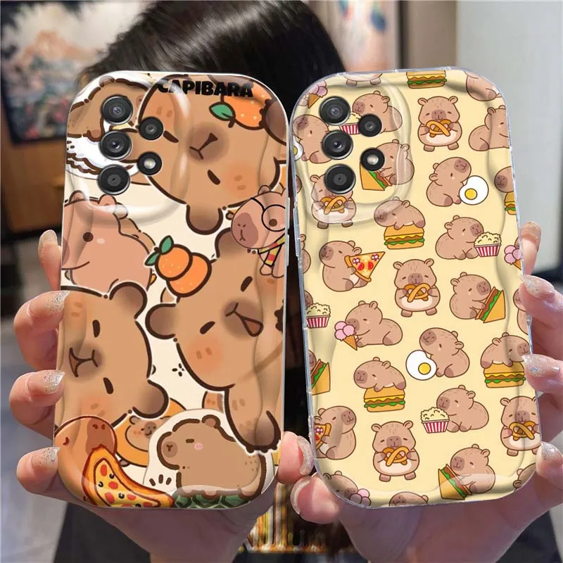 

Cartoon Cute Capybara Popular Phone Case For Samsung A73 A72 A71 A56 A55 A54 A53 A52 A51 A32 A36 A26 A25 A13 A14 5G Wave Oil