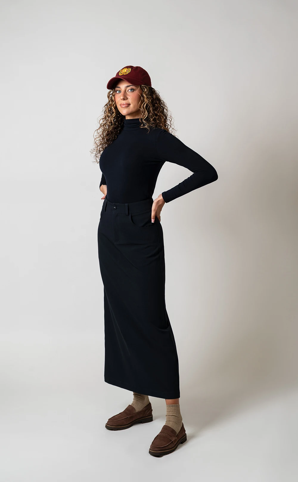 AP AW26 Women Elegant Stretch Pencil Skirt 4 Colors Available A-line