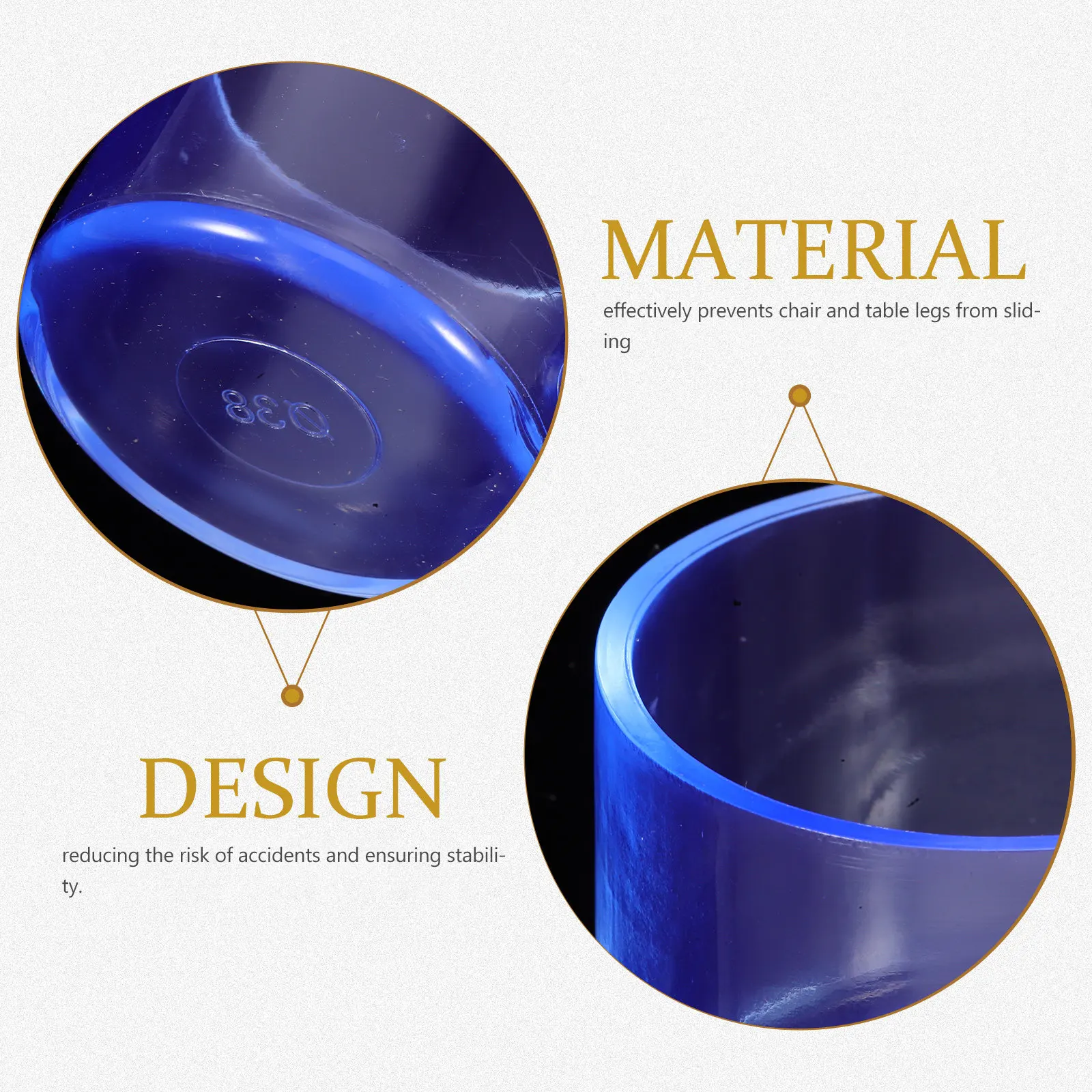 10Pcs Clear PVC Thickened Chair Leg Covers Furniture Protectors Round Caps Floor Protectors Dining Room Chairs Bar Stools - view 3