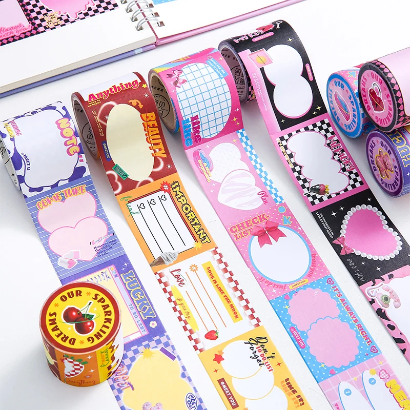 Nette Retro Sticky Note Band Dekoration Sammelalbum Tagebuch DIY Journal Memo Pad Masking Bänder Kawaii Schreibwaren Schule Liefert