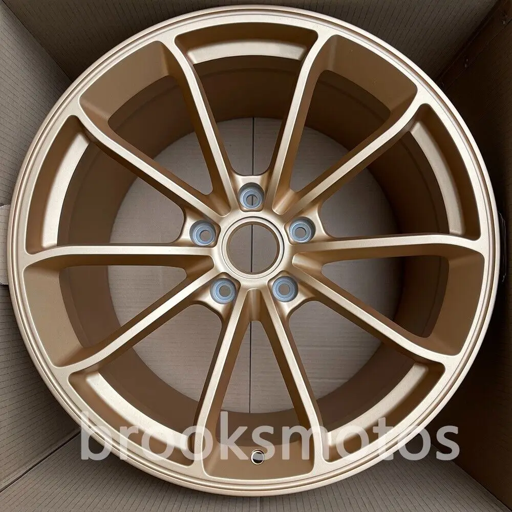 

20X8.5 21x11.5 FORGED GT4 GOLD WHEELS FIT 2016+ PORSCHE 991.2 911 CARRERA S/T
