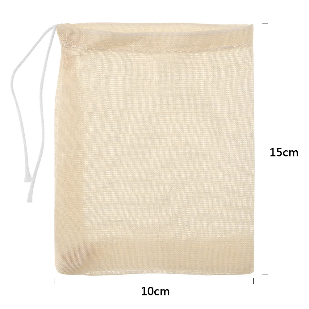 Shunmaii 20 teile/los Teebeutel Einweg-Tee filter beutel Baumwollgaze-Teebeutel mit Schnur heils iegel für Kaffee kraut loser Tee-Aufguss 3