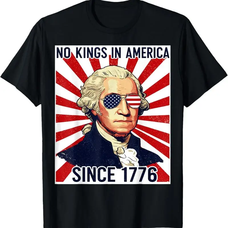

No Kings In America Since 1776 Distressed Usa Flag Vintage T Shirt S 5Xl
