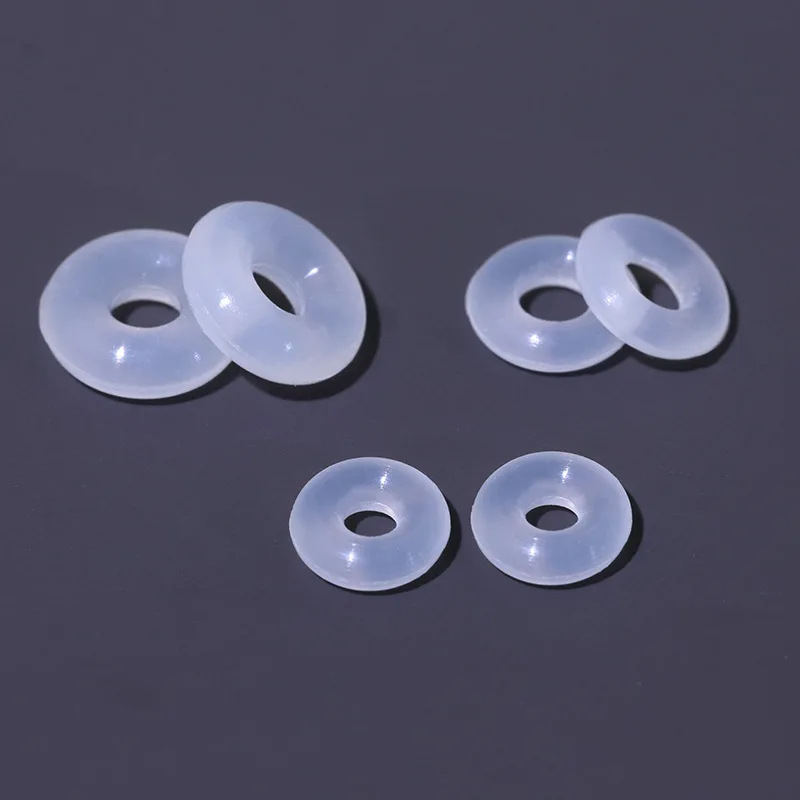 50 Stück Silikon-O-Ring-Heilscheiben, flache Abstandshalter-Unterlegscheiben gegen Hyperplasie für Ohrringe, Körperpiercing, Schmuckherstellung – Detail 2