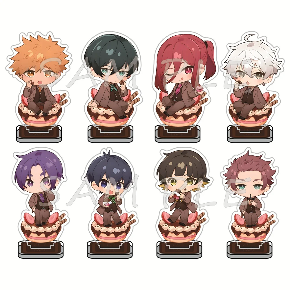 Blue Lock 10cm Acrylic Stand Figures Chocolate Dessert Suit Anime Keychain Collectible Merchandise Display Ornament Fan Gift