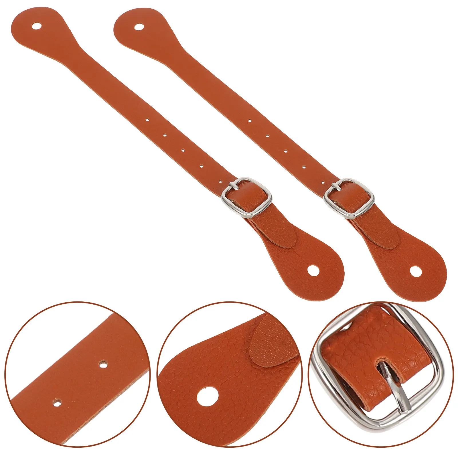 1Pair Adjustable Fake Spur Straps Riding Western Spur Heel Straps for Men Women Cowboy Boot Strap Accessories