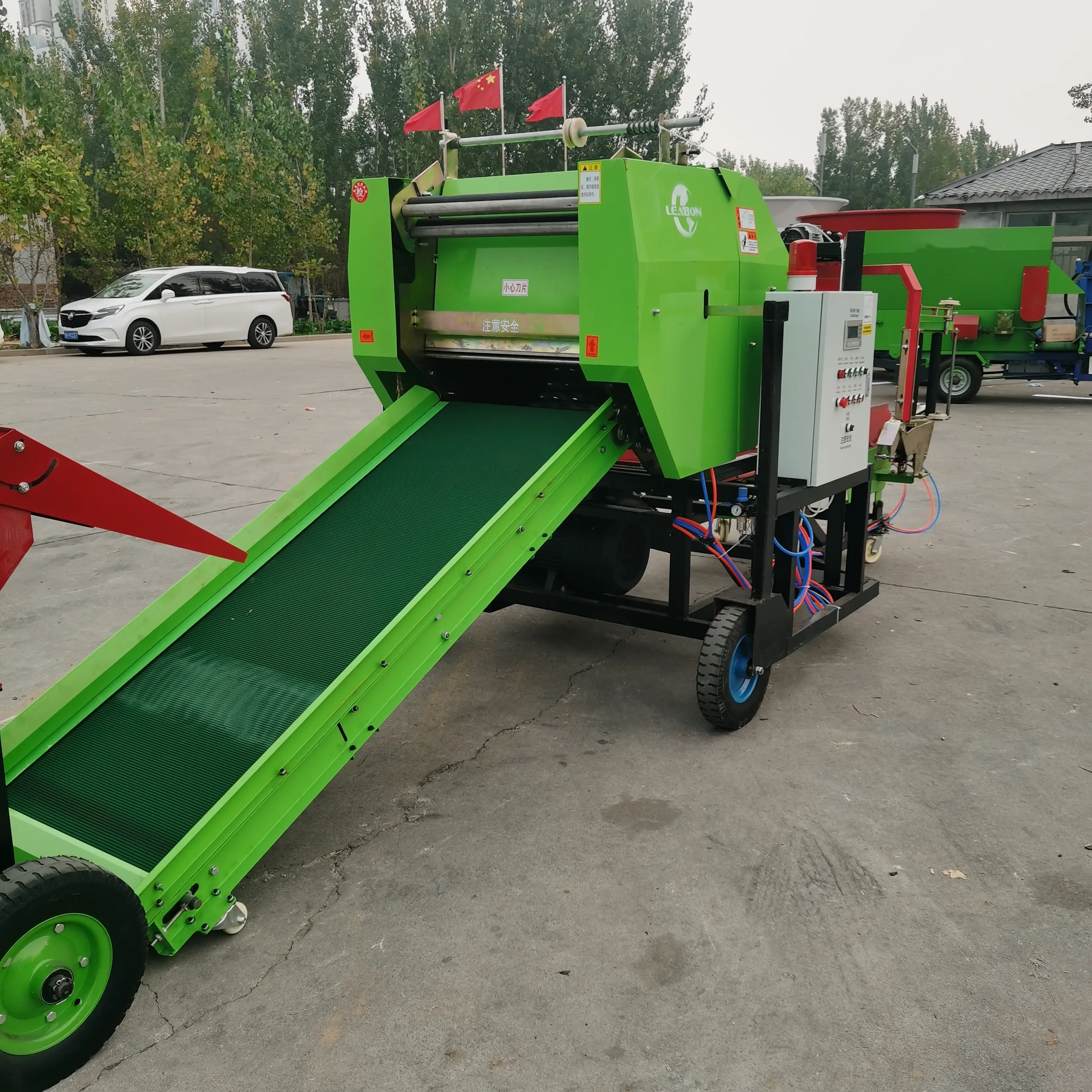 Straw Hay Baler Packing Machine Silage Bale Wrapper Round Diesel Engine Automatic Super Naiper Grass Silage Baler Machine Price