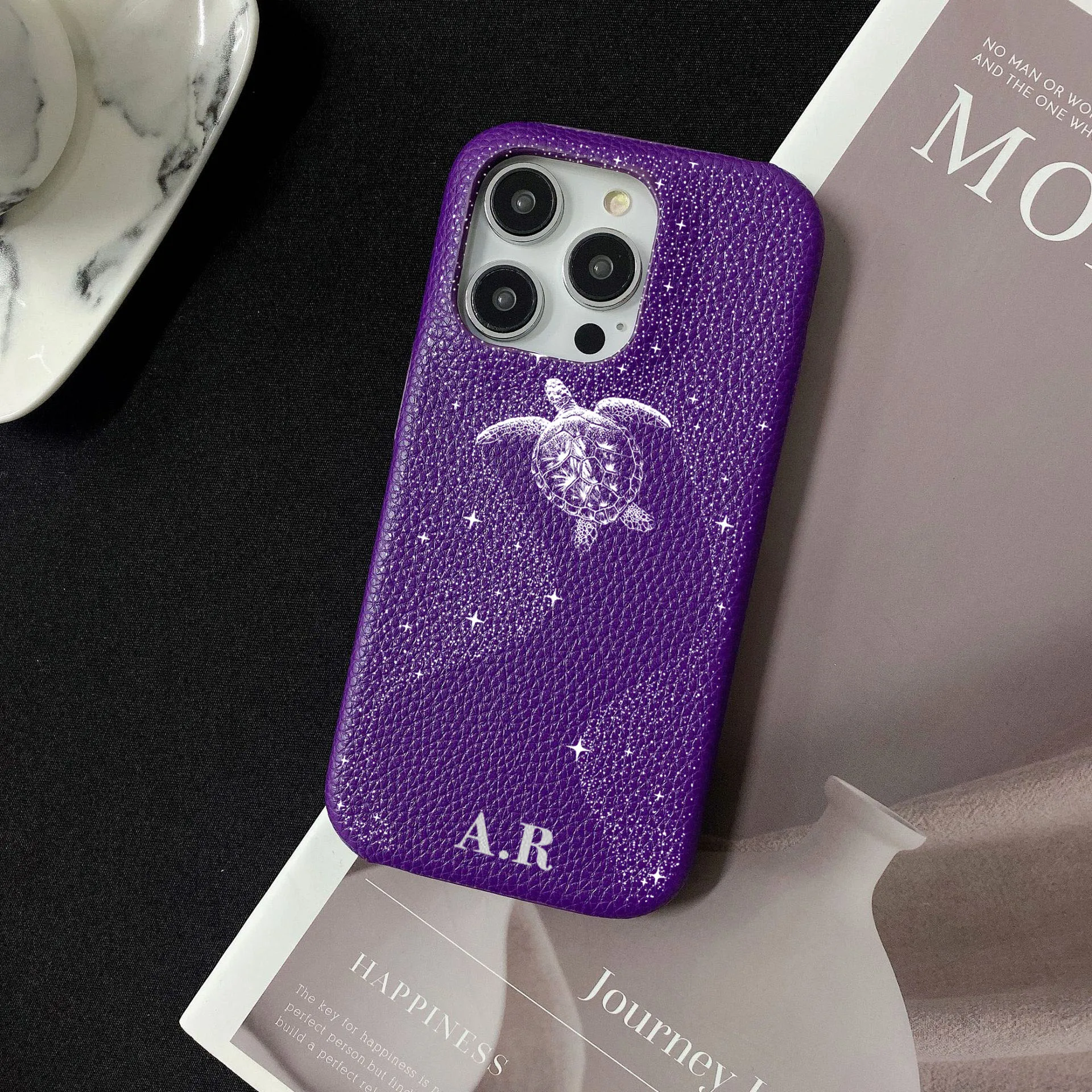 Personalised inevitable Initial kafr letters name Leather Case for iphone 17 12 14 13 15 Pro Max mini 16 Plus Luxury Hard Covers