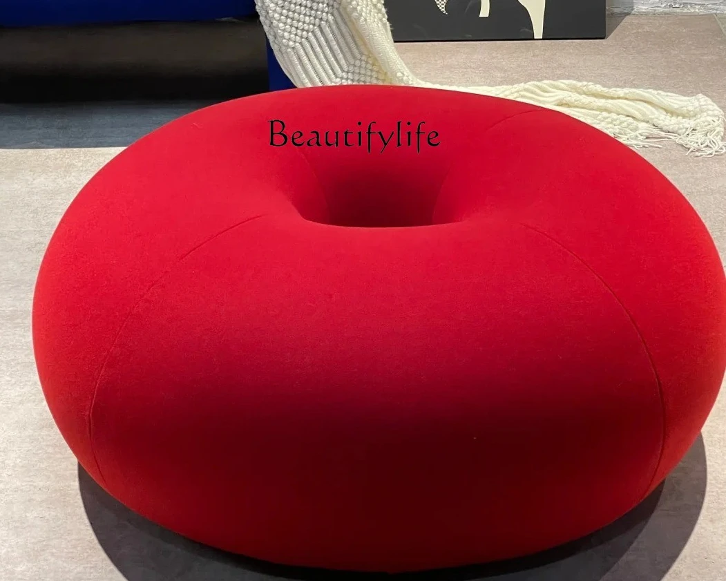 

Donut Simple Round Footstool Club Reception Fabric Living Room Sofa Stool Color Customizable