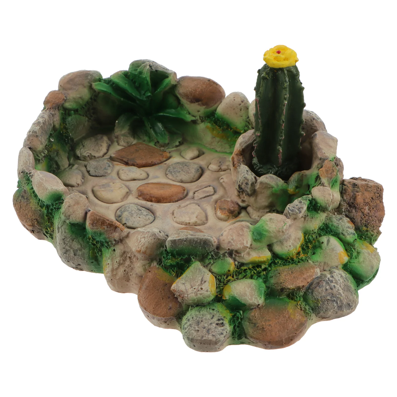 

Reptile Simulation Cactus Feeder Bowl Stable Easy Clean Pet Supply Reptiles Lizards Tortoises Food Dish Reptiles Bowl