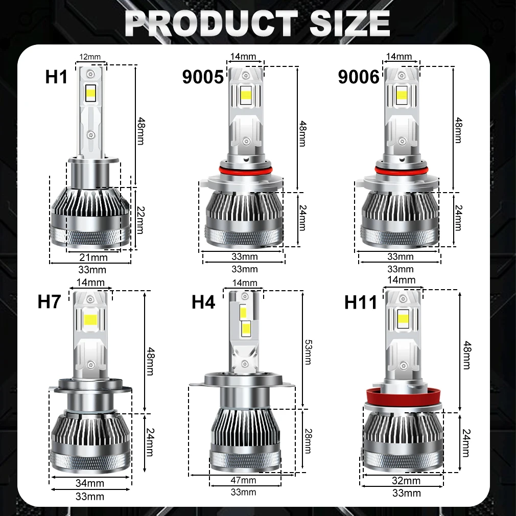 XSTORM H4 LED المصباح Canbus H7 LED مصابيح كهربائية H1 H11 9005 9006 سيارة توربو مصباح 100 واط 30000LM المصباح مصباح تلقائي 6500 كيلو 12 فولت