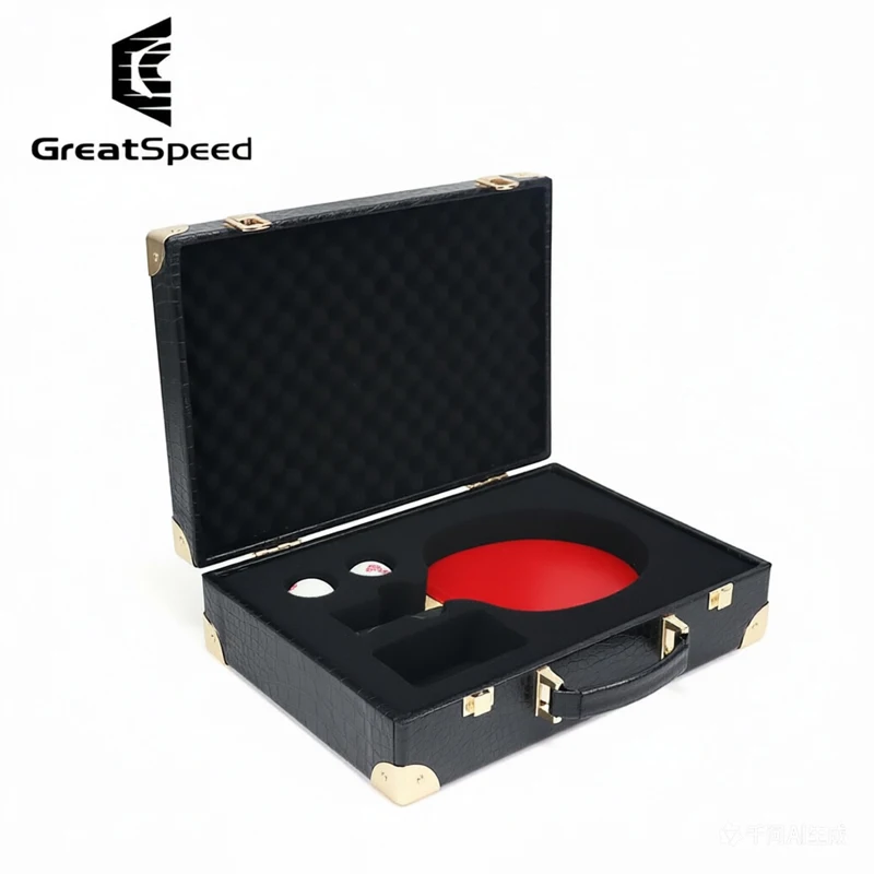 

Футляр GreatSpeed для настольного тенниса с жестким корпусом, подарочный, высококачественный, деревянный, из полиуретана, для набора ракеток, унисекс