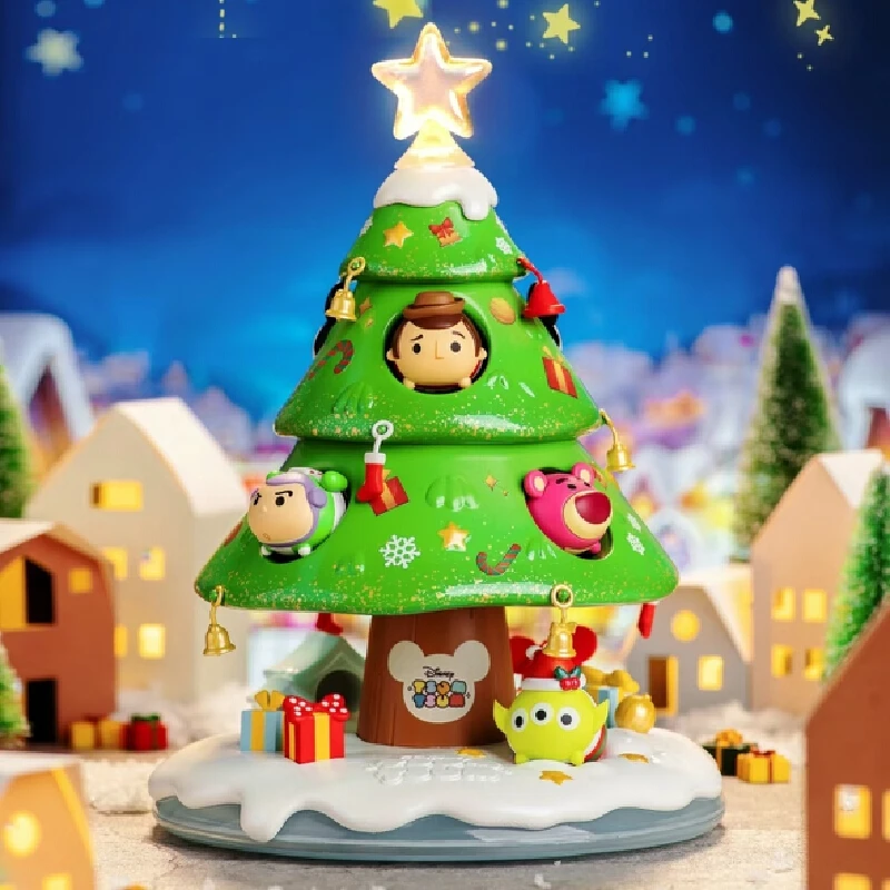 New Disney Christmas Tree Mickey Woody Buzz Donald Duck Alien Action Figures Mini Dolls Kids Toys Model For Children Gift Girl