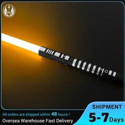PHS Duel Metal Lightsaber 39 Inch-RGB 16 Colors 4 Sound Modes with Impact Effects ldeal for Boys Adults Birthday