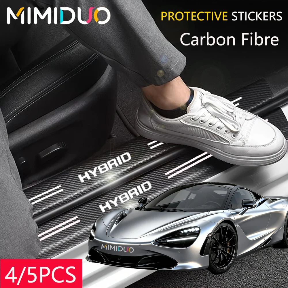 Carbon Fiber Car Sticker Car Door Protective Strip for Toyota Hybrid Synergy Drive Prius Camry Rav4 yaris Crown Auris