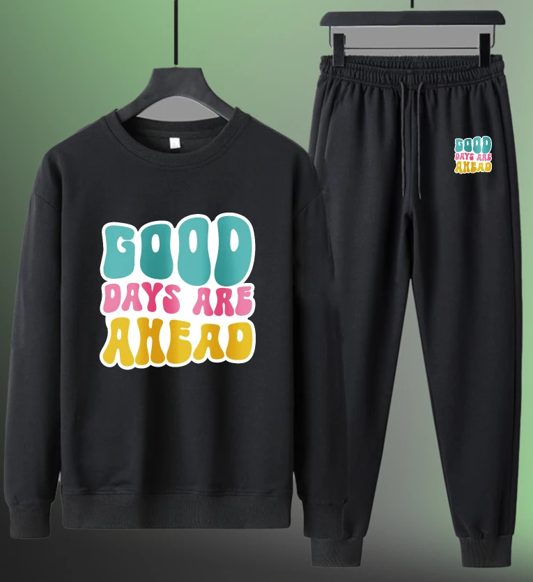 

Men's set old money man Long sleeves sports training suit set men Autumn printed Good Days sportswear new in men's sets