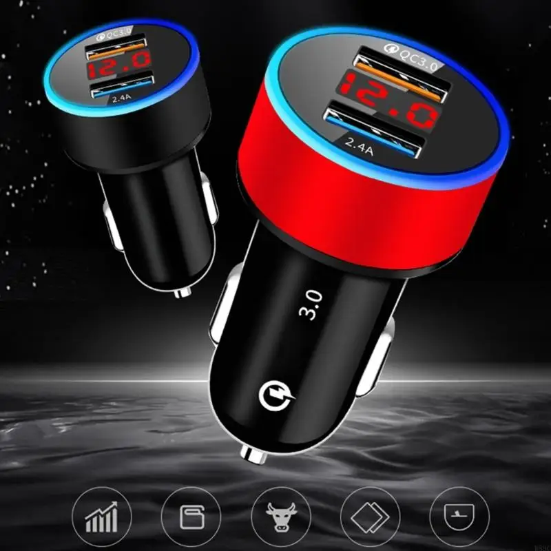 W89C per Dual USB Caricatore USB Digitale Adattatore alimentazione Voltmetro Durevole