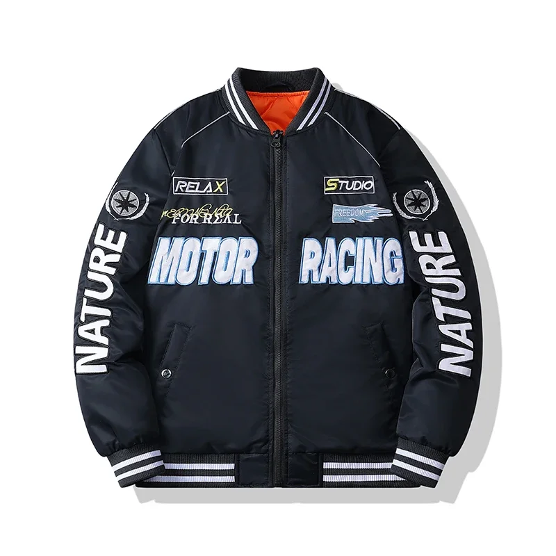 Cárdigan Vintage cálido para otoño e invierno, abrigo grueso informal de lana para hombre, chaqueta Bomber de béisbol holgada con cuello levantado para exteriores