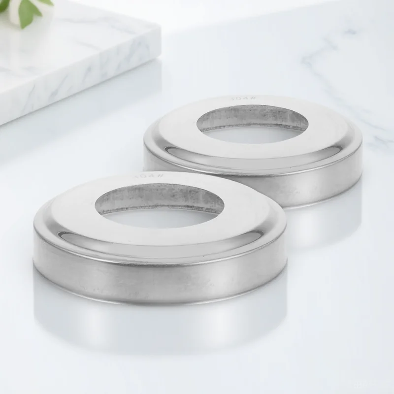 

2pcs Ladder Handrail Covers Stainless Steel Durable Fit Inground Pool Escutcheons Replacement Spare Parts Decorative Stair