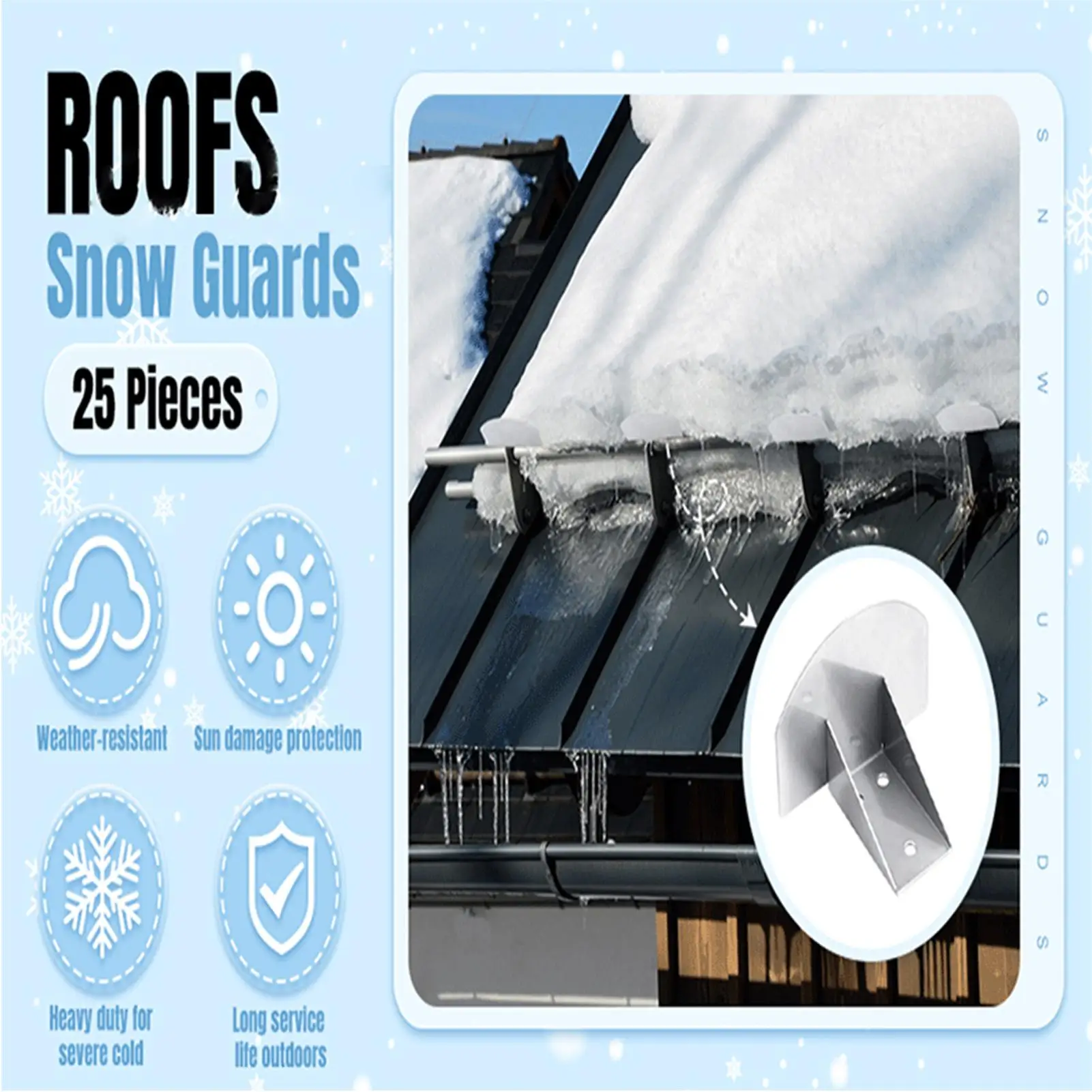 Рисунок 4 - Стальные стопоры для снега на крыше