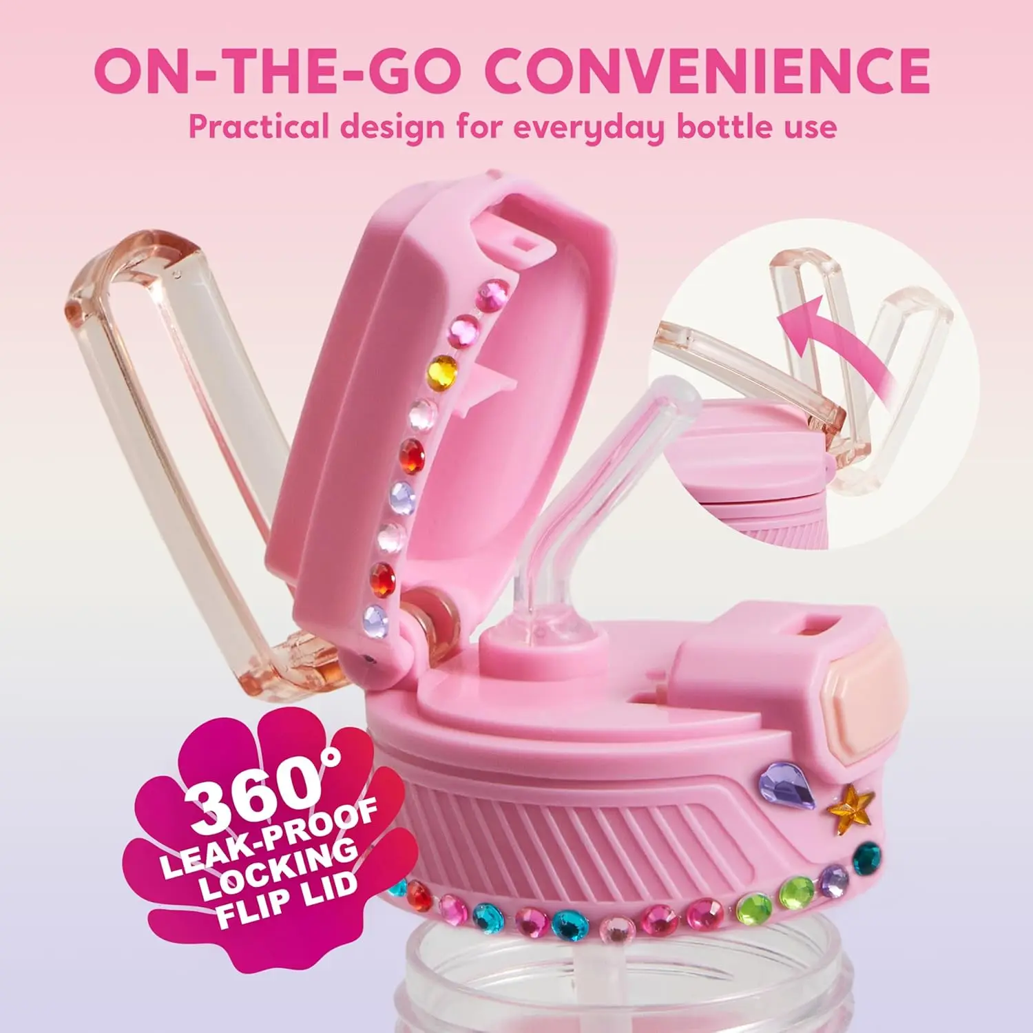 JOYFY Versier je eigen waterflessets Zeemeermin DIY Gem Diamond Painting Ambachten Kunst voor meisjes Leeftijd 6+ Verjaardag Kerstmis