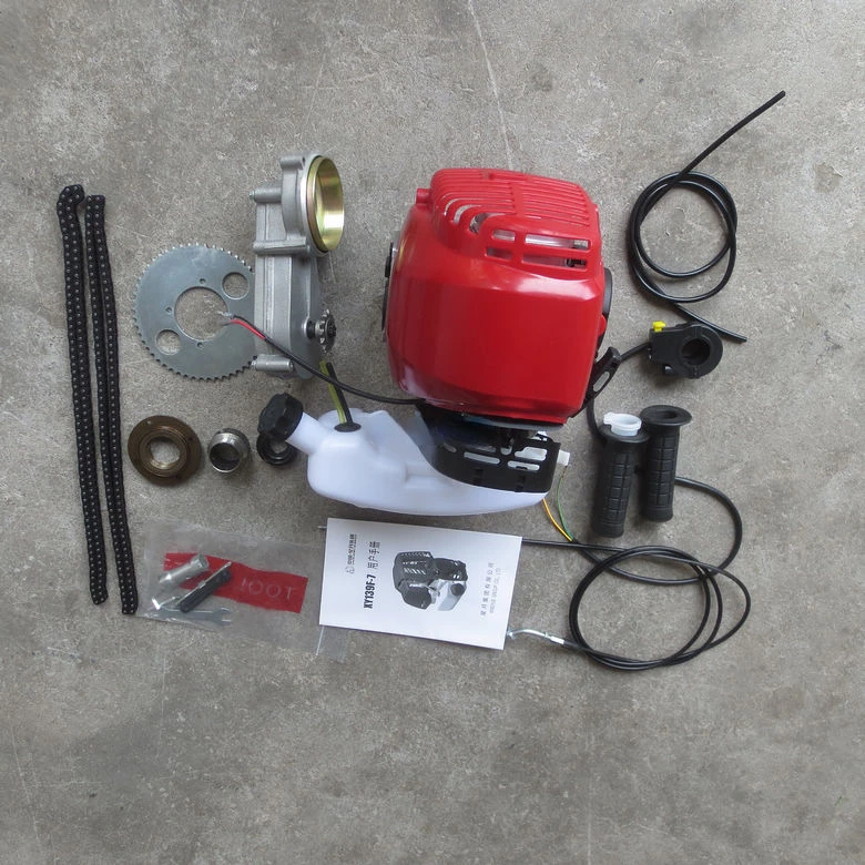 Motorcycle four-stroke engine, modified bicycle 49CC gasoline engine with chain plate, chain kit