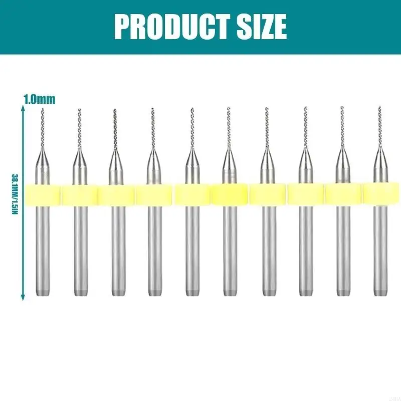 

24BA 10Pieces PCB Spirals Grooves Drill Bits for Engraving Precise Circuit Board Work