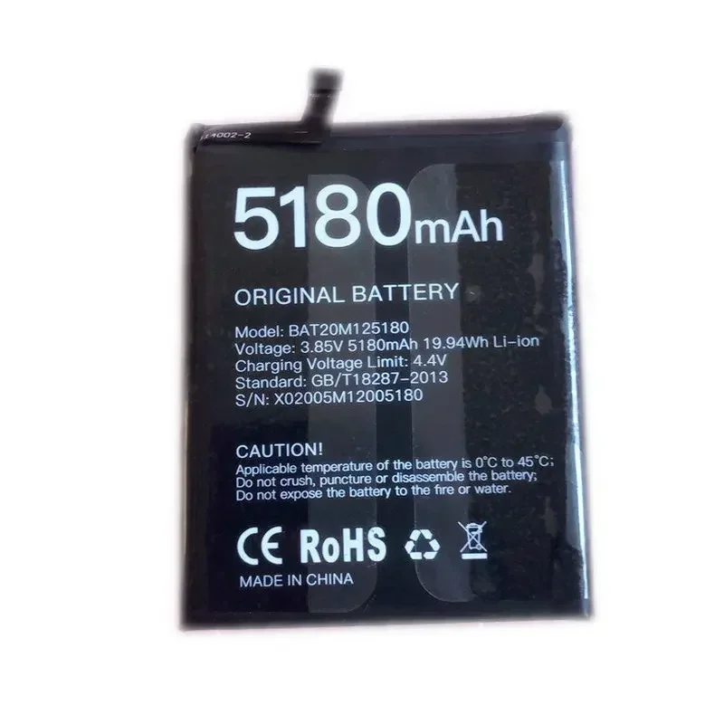 BAT20M125180 Battery for Doogee S58 Pro Batteria 5180mAh with Tracking Number Cell Phone Accessories