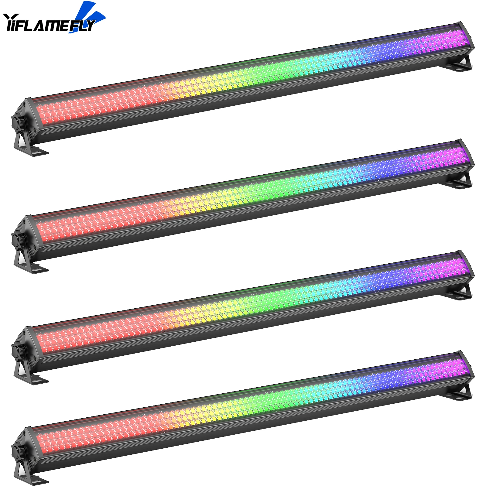 

Yiflamefly 4 Pcs Wall Washer Light 252 Pcs Wash Light Bar Stage Light DMX512 for DJ Concert Party Weddings Nightclub Dance Hall