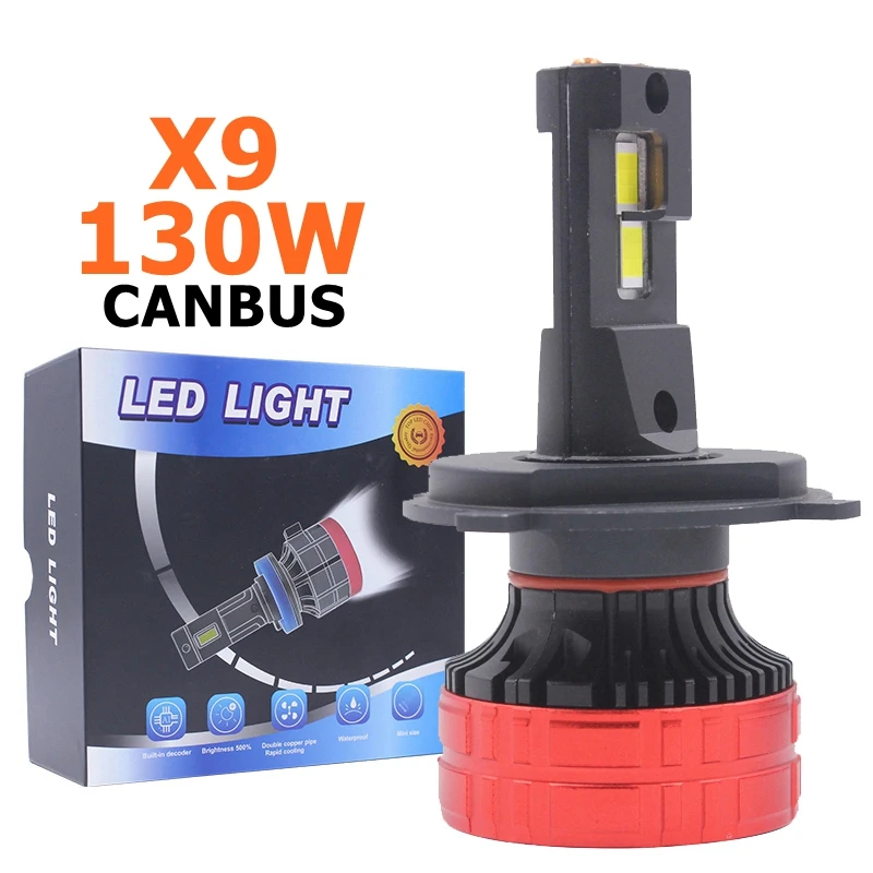 

X9 H7 LED Car Headlight Kit Fog Light H7 H11 H1 9005 H4 Canbus Turbo Led Light LED Lamp Headlights Bulb