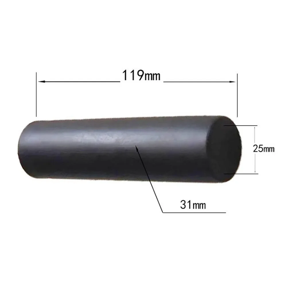 2pcs Rubber Non-slip Handle Cover Shock Absorption For Round Tubes Black Replacement 30mm Inner Diameter Wheelbarrow Handles