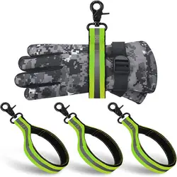 Glove Clips Firefighter Glove Strap Gloves Holder with 2 Clip for Hanging Gloves Tool Bags Glove Keeper Glove Clamp Outdoor Tool