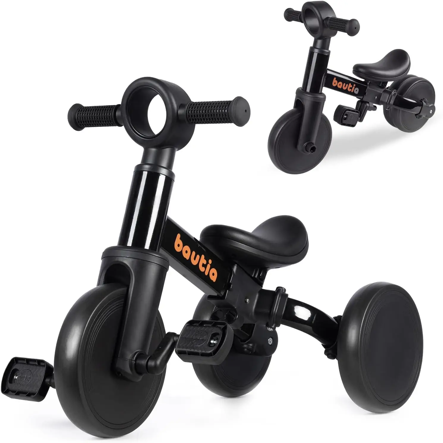 Tricycle for Toddlers 1-3, 4 in 1 Baby Balance Bike 1 2 Year Old Boy Girl Birthday Gift, Kids Bicycle Outdoor Toy with Removable