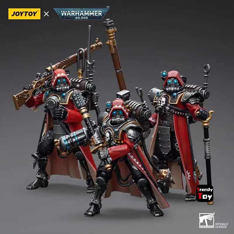 【JOYTOY】ウォーハンマー40K アデプタス・メカニカス スキタリ・レンジャー・アルファ データテザー付き トランスウラニック・アルケバス 3体セット 1/18 アクションフィギュア