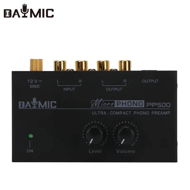 Professional Phone Preamplifier Volume Controles 1/4 Polegada TRS Interfaces com RCA Input & Output Music System