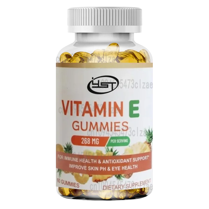 

Vitamin E Gummies 268mg, Adult Pineapple Flavored Gummy Supplements, 60 Gummies