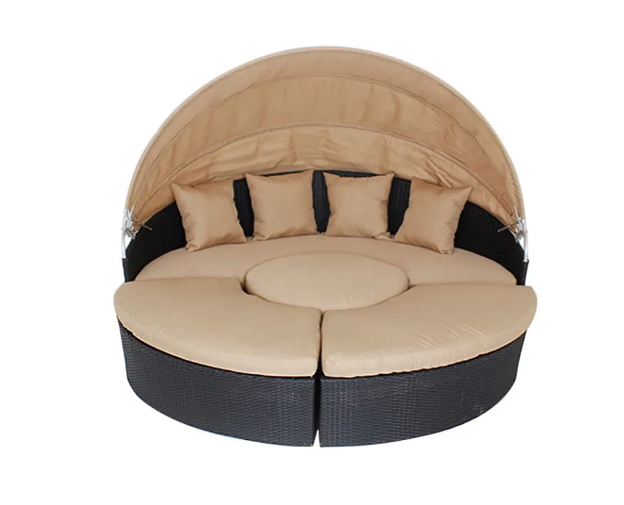 ชุดโซฟาหวายกลางแจ้งแบบกลมพร้อม - Outdoor Daybed Sofa บทวิจารณ์และราคา