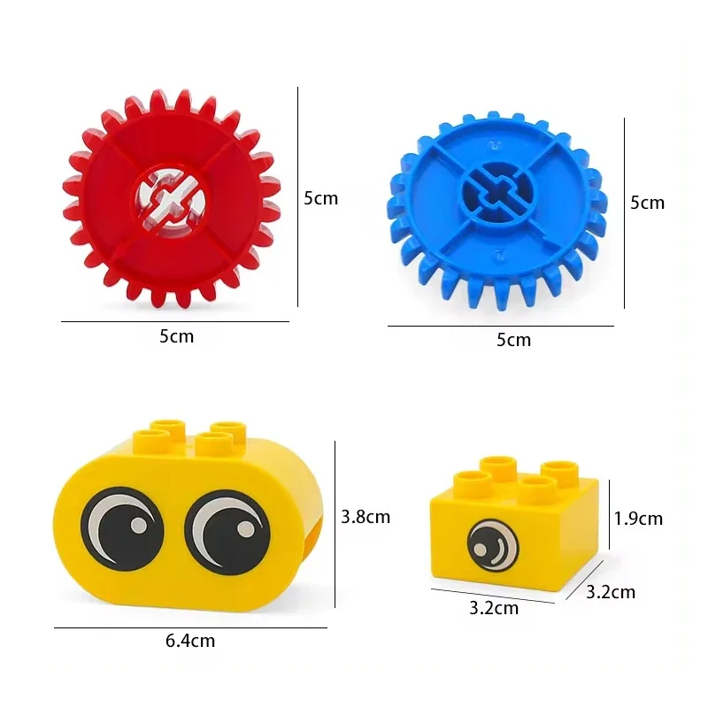 Blocos de construção grandes, tecnologia diy, ferramenta de ensino de tijolos, modelo mecânico de engenharia, acessórios de engrenagem, brinquedos educativos para crianças