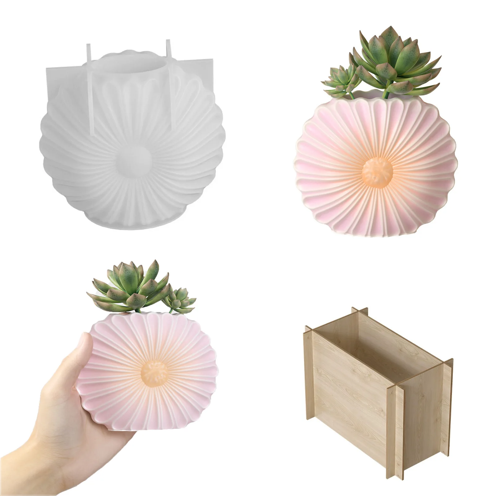 Harz- und Silikonform für Sonnenblumenvasen, wiederverwendbare Harzformen, leicht zu entformen, vielseitiges DIY-Epoxidharz, Gipskunsthandwerk.
