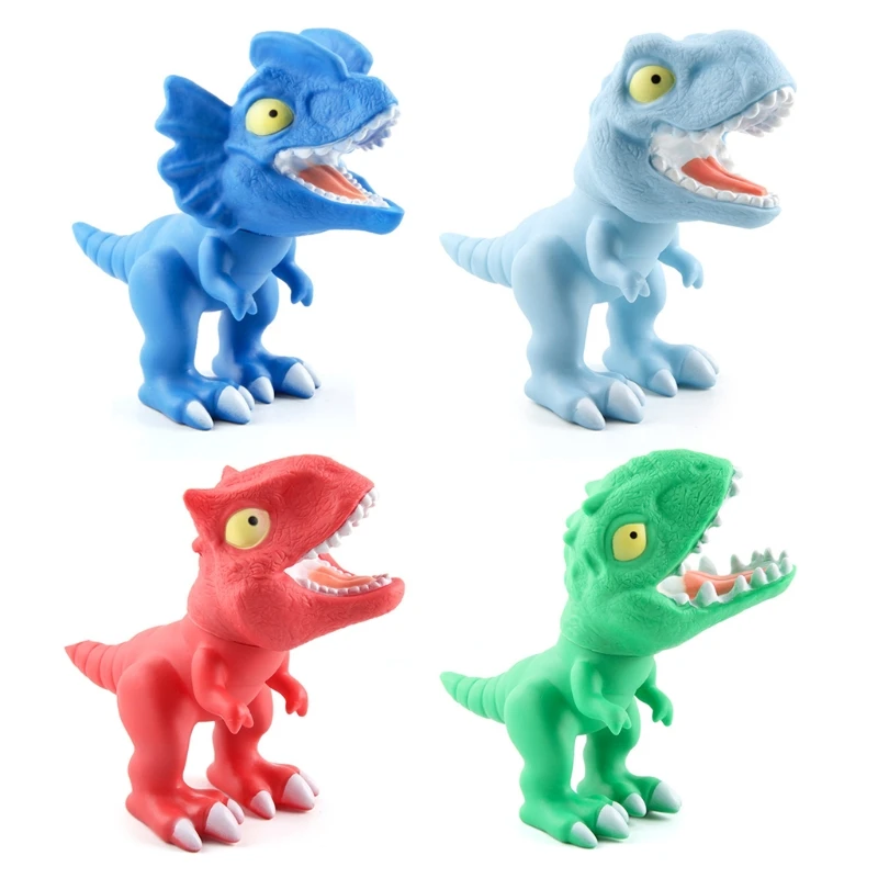 Borracha macia Dino Party Supplies Meia Stuffers Cestas Páscoa Brinquedos Sensoriais