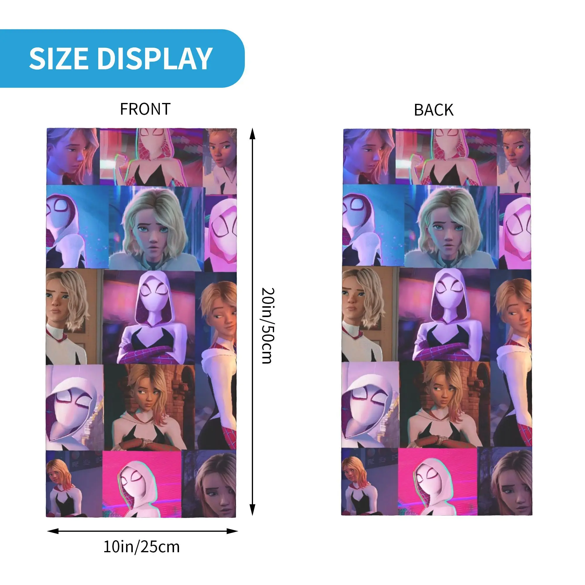 Ghost Spider Gwen ผ้าพันคอคอ Gaiter พิมพ์หน้ากากผ้าพันคอมัลติฟังก์ชั่ขี่จักรยานสําหรับผู้ชายผู้หญิงผู้ใหญ่ฤดูหนาว