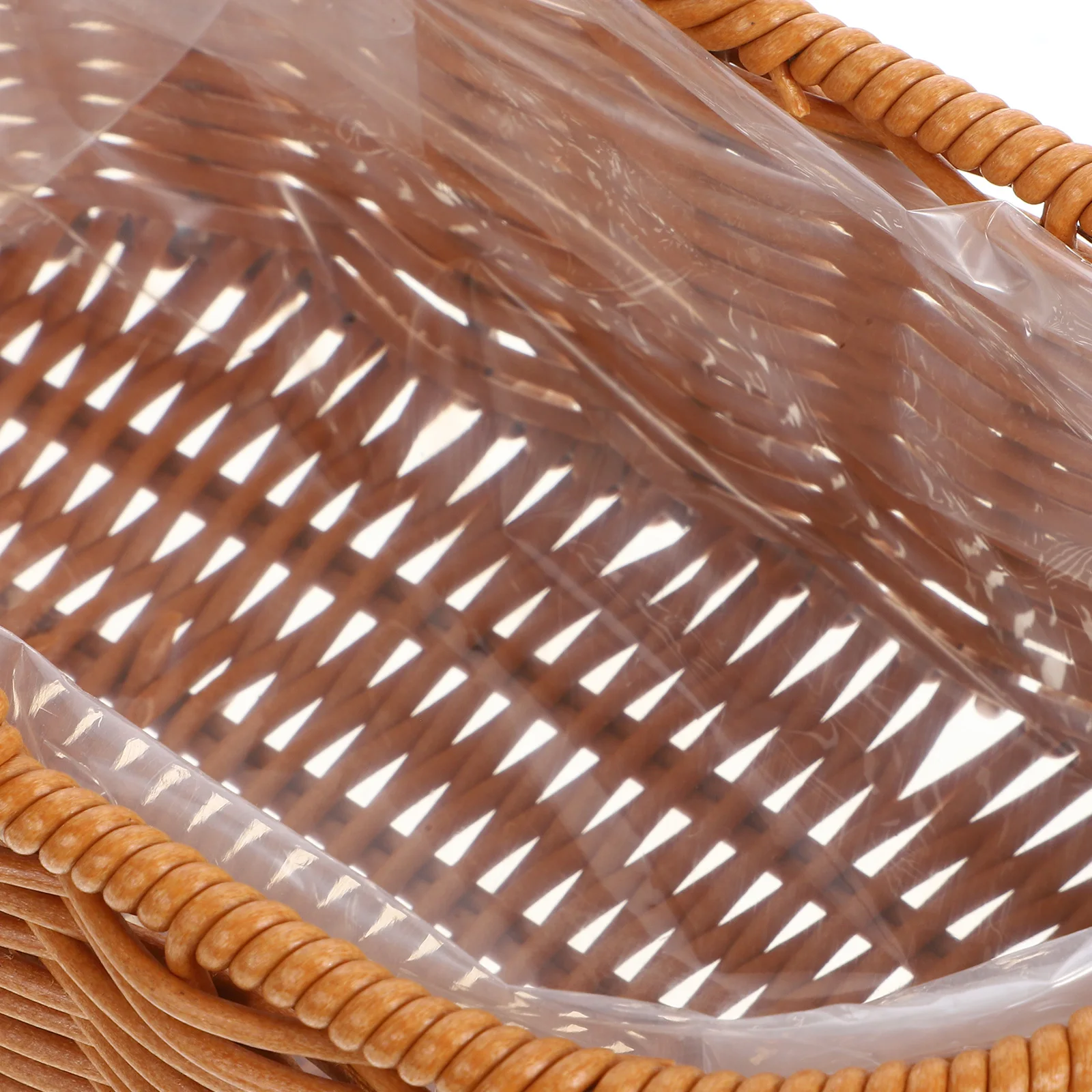 

Woven Flower Basket 21.5cmx12.5cm Portable Handle Fruit Storage Baskets for Wedding Picnic Gifts Handheld Containers