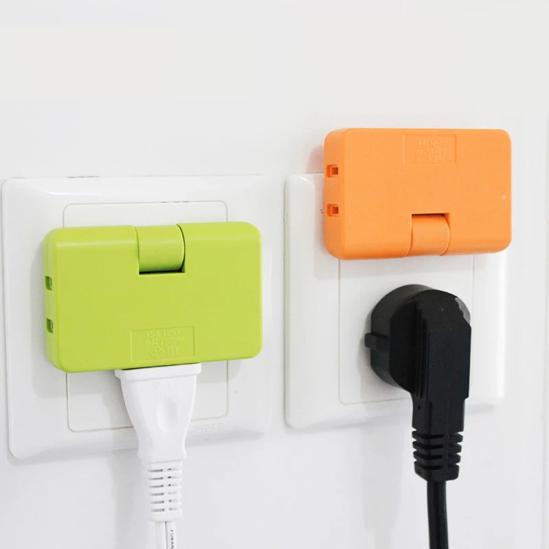 Universal 180 Degree Rotatable 1 Turn 3 Power Adapter Conversion Plug Travel Essentials Converter 125V Power Converter