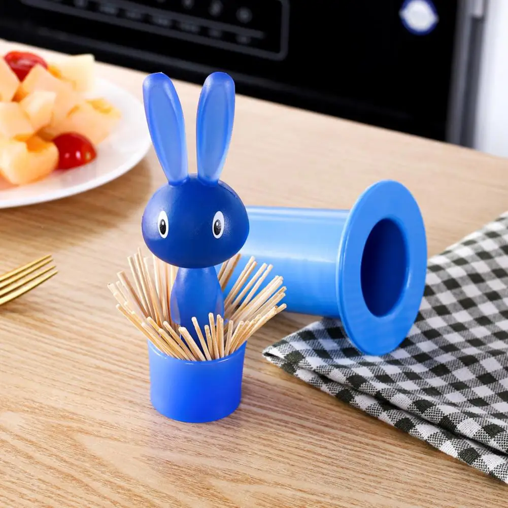 Algodão auto-levantamento de armazenamento rack toothpick tubo ornamentos personalidade criativo bonito coelho caixa de armazenamento coelho recipiente caixa