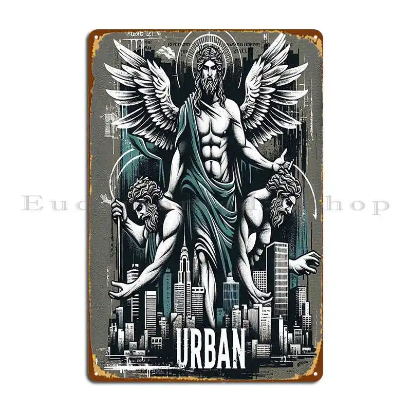 Urban Pulse Fluorescent Font Metal Plaque Design Plaques Wall Decor Garage Decoration Printing Tin Sign Poster