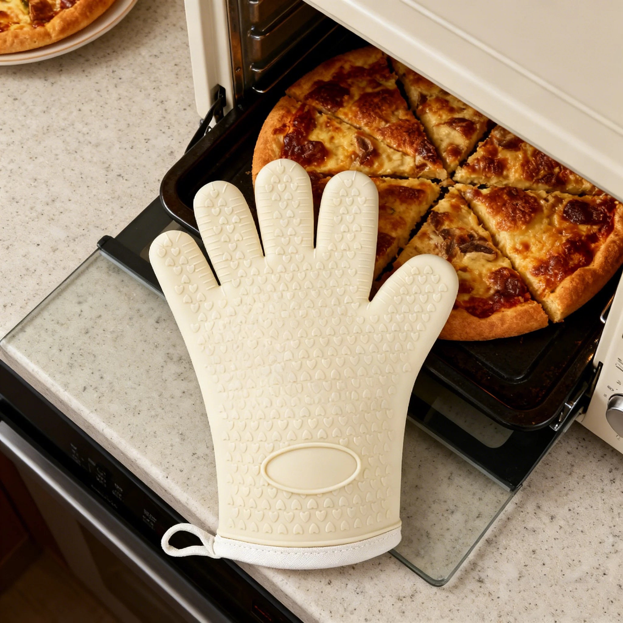 

Silicone heat-resistant gloves, multi-color kitchen baking tray, microwave oven, high-temperature resistant daily tool