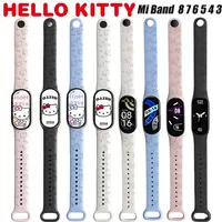 Sanrio Hello Kitty 3D Watchband for Xiaomi Mi Band 8 7 6 5 4 3 Bracelet Mi Band 5 Strap Silicone Sport Replacement Wristband New